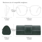 Extra Large Hard Shell Sunglasses Case, Oversized Sun Glasses Storage Organizer Compatible with Gucci GG0981S Prada PR 15W PR 24Z PR 15W Versace VE4473U VE4478U VE4479U (XL / Green)