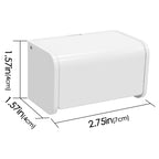 Linkidea Wall Mount Toothbrush Holder with Cover, Plastic Self Adhesive Wallmount 2 Slots Tooth Brush Hanger Compatible with Oral-B CrossAction, Colgate Renewal, Reach Essentials
