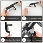 Linkidea Hands Free Blow Dryer Holder, Stainless Steel Grooming Dryer Hose Stand, Adjustable Hair Dryer Clamp Mount for Dog Pet Grooming Table Countertop (Black)
