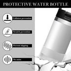 Linkidea Water Bottle Boot Compatible with YETI Rambler Jr. Kids 12oz, Rambler 12oz/18oz, Yonder 20oz/25oz, Silicone Anti-Slip Bottle Bottom Sleeve Bumper Protector (Clear White / 2 Pack)