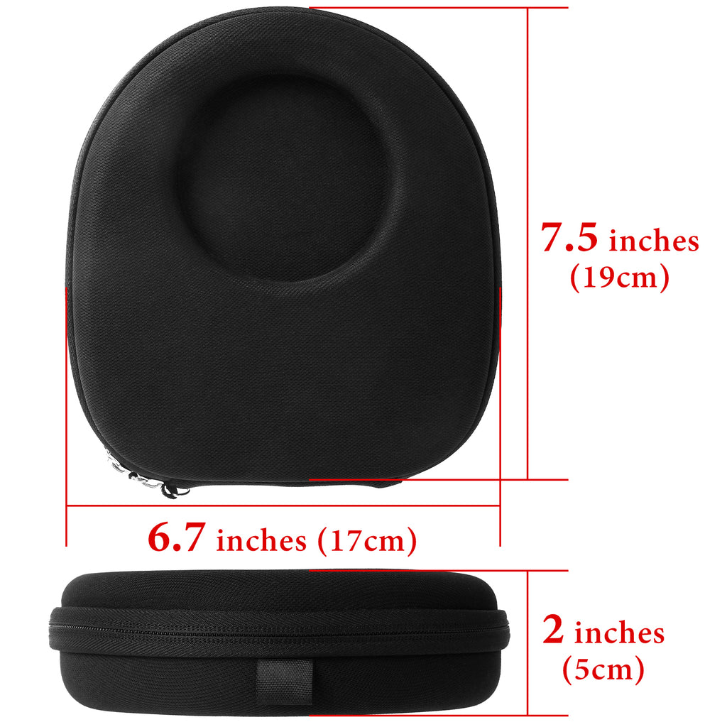Linkidea Headphones Carrying Case Compatible with Sony WH-CH520, WH-CH510, MDR-ZX600, Skullcandy Riff 2, Replacement Protective Hard Shell Travel Bag with Cable, Charger Storage (Black)