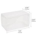 Linkidea 10 Pcs Clear Folding Storage Box, Transparent Storage Case for Dolls, Snacks & Candy, Plastic Display Container, Foldable Organizer Box (3.94'' x 7.0'')