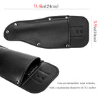 Linkidea Gardening Scissors Pouch, Vegan Leather Protective Sheath Cover, Hanging Holster for Garden Pruner & Trimmer (Black)