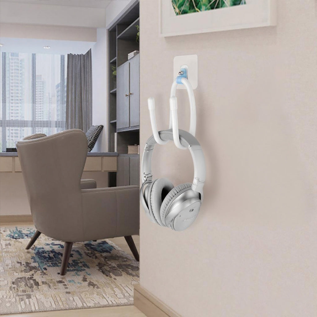 Linkidea Wall Mount Hook Compatible with Gaming Controller, Headphones and VR Headsets, Adjustable Wall Bracket, Easy-to-Install Storage Rack (2 Pack)