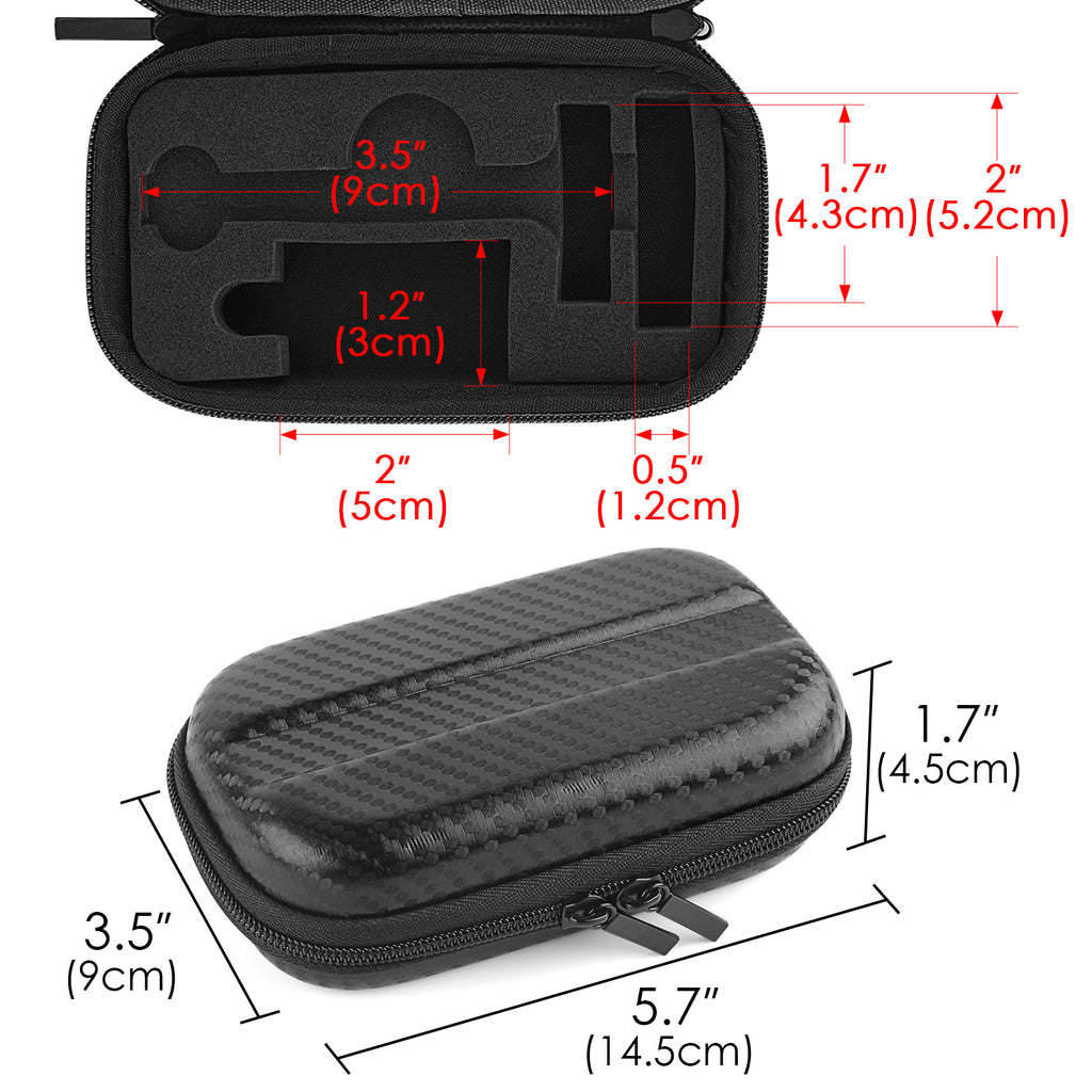 Linkidea Durable Hard Shell Shaving Travel Case, Storage Box for Short/Long Handled Razor Blades & Accessories, Compatible with Merkur, Vikings, WEISHI Double Edge Safety Razors (Black)