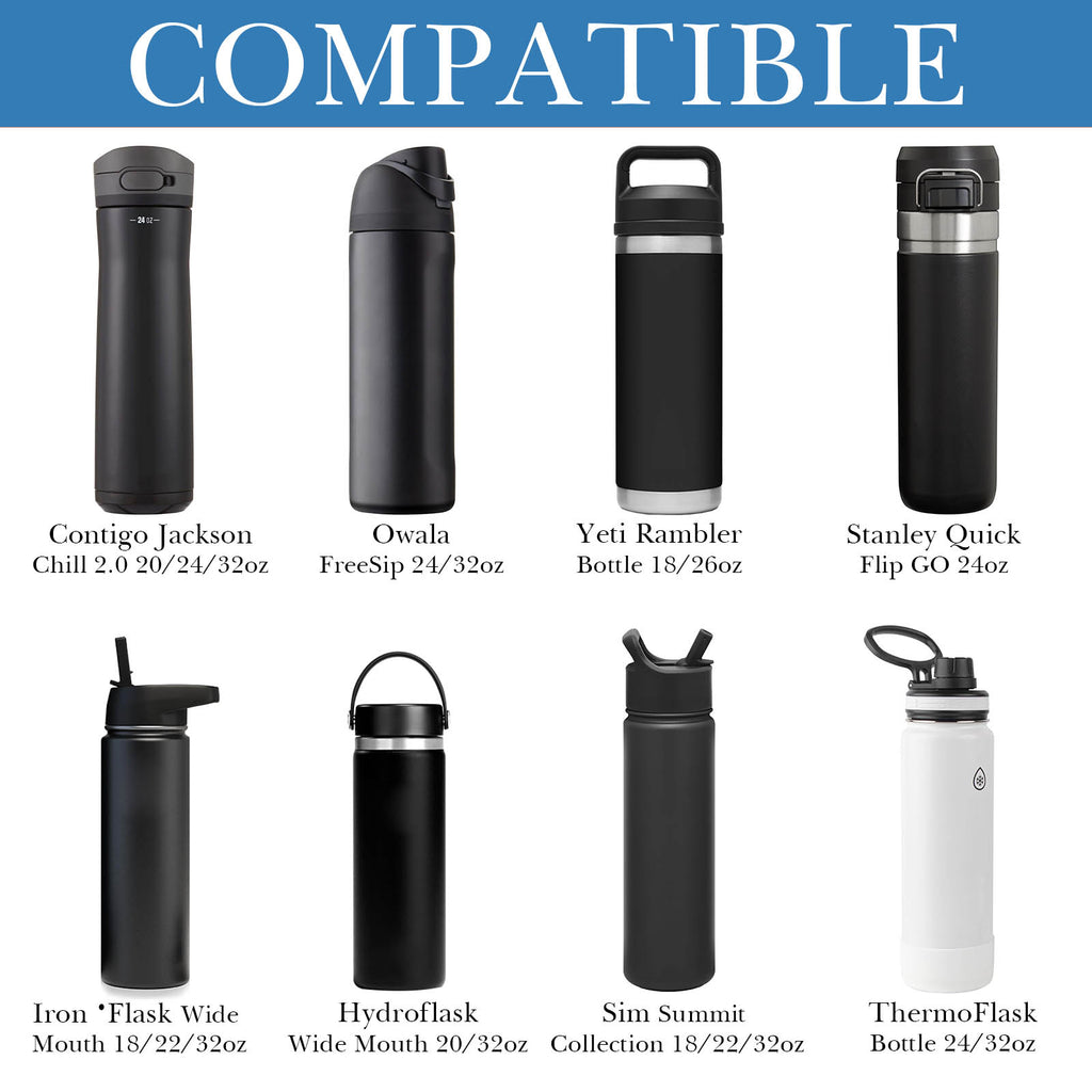 Linkidea Water Bottle Carrier with Strap Compatible with YETI Rambler Bottle 18oz/26oz, Owala FreeSip 24oz/32oz, Waterbottle Sling Bag Holder, Shoulder Strap with Phone Pocket (Blue)