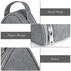 Linkidea Mini Reusable Snack Bags, Leakproof Insulated Snacks Storage Bag for Fruit, Compact Outdoors Lunch Box (Grey)