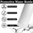 Linkidea 2 Pack Water Bottle Boot Compatible with YETI Rambler Bottle 26oz, Yonder 34oz, Silicone Anti-Slip Bottle Bottom Sleeve Bumper Protector (Transparent)
