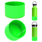 Linkidea 2 Pack Water Bottle Boot Compatible with Hydro Flask Wide Mouth 12oz/14oz/16oz/18oz/20oz, Silicone Bottle Bottom Sleeve Bumper Protector (Green)