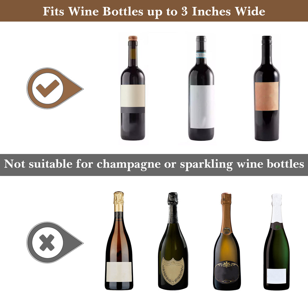 Linkidea 2-Bottle Kraft Paper Wine Gift Bag, Reusable Wine Tote Carrier with Detachable Divider, Portable Holder for Wedding, Holiday, Business & Party Gifting (Brown)