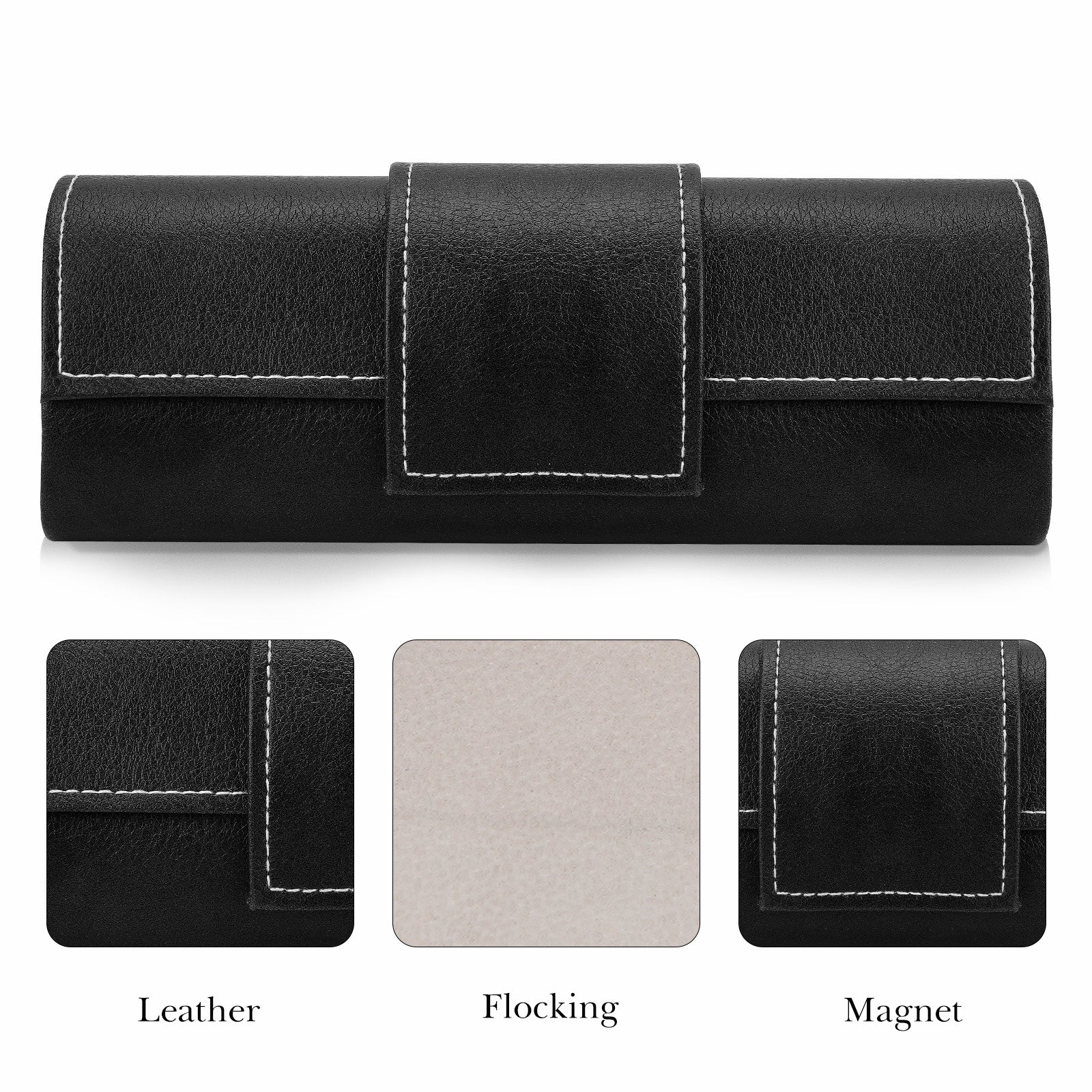 Extra Large Hard Shell Sunglasses Case, Oversized Sun Glasses Storage Organizer Compatible with Gucci GG0981S Prada PR 15W PR 24Z PR 15W Versace VE4473U VE4478U VE4479U (XL / Black)