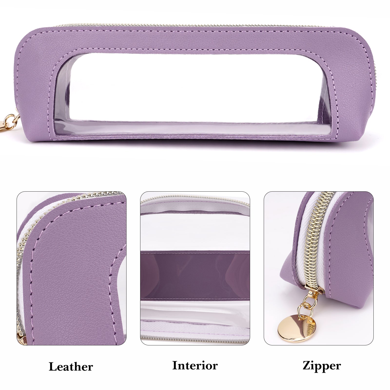 Extra Large Sunglasses Pouch Case, Vegan Leather Clear Sun Glasses Organizer Soft Bag Compatible with RB3026 RB3025 RB3689 FT0783 FT0783 FT0965 GG1422S GG1440S (XXL, Purple)