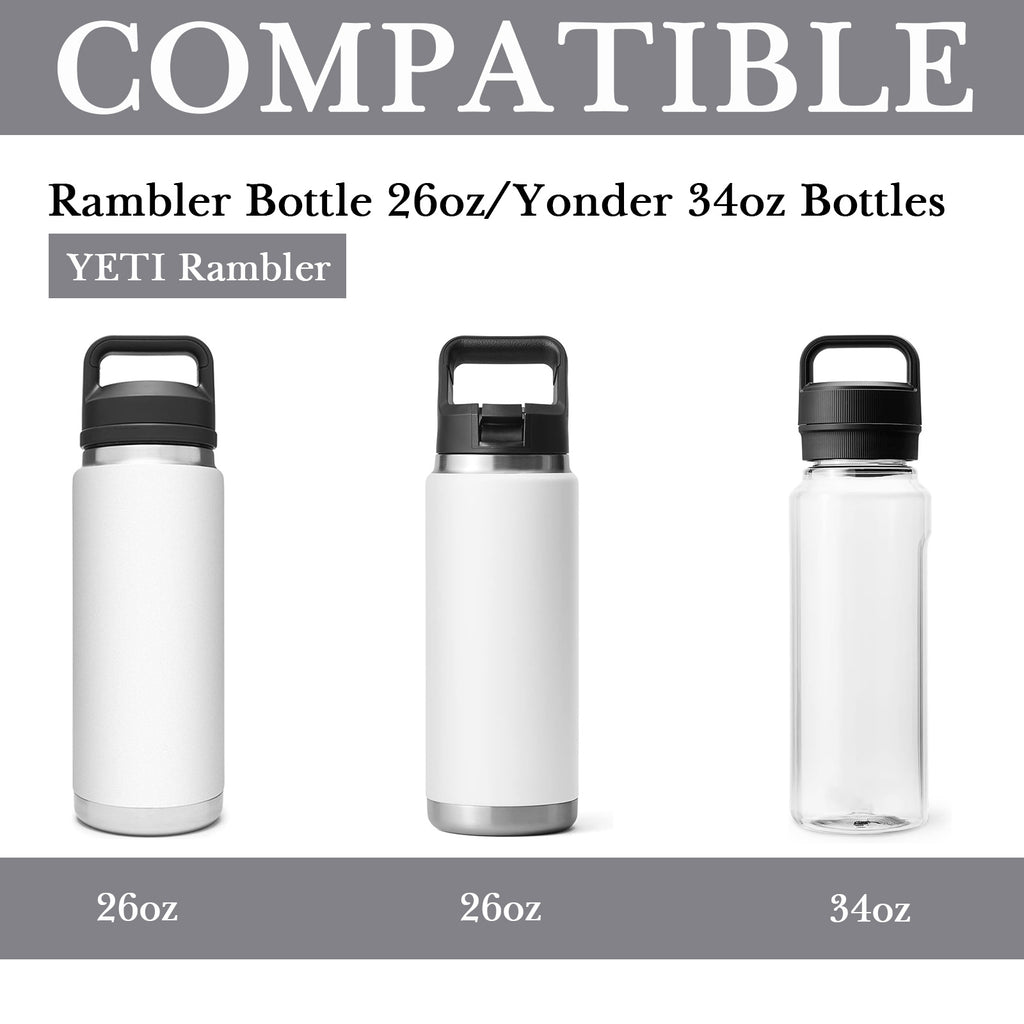 Linkidea Water Bottle Boot Compatible with YETI Rambler Bottle 26oz, Yonder 34oz, Silicone Anti-Slip Water Bottle Bottom Sleeve Cover Protector (Grey / 2 Pack)