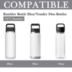 Linkidea Water Bottle Boot Compatible with YETI Rambler Bottle 26oz, Yonder 34oz, Silicone Anti-Slip Water Bottle Bottom Sleeve Cover Protector (Grey / 2 Pack)