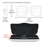 Linkidea Oversized Sunglasses Case, Large Frame Glasses Case for Sunglass, Eyeglasses Travel Bag Compatible with DIOR Missdior B1U EverDior A1U Rayban Aviator Titanium (Silver)