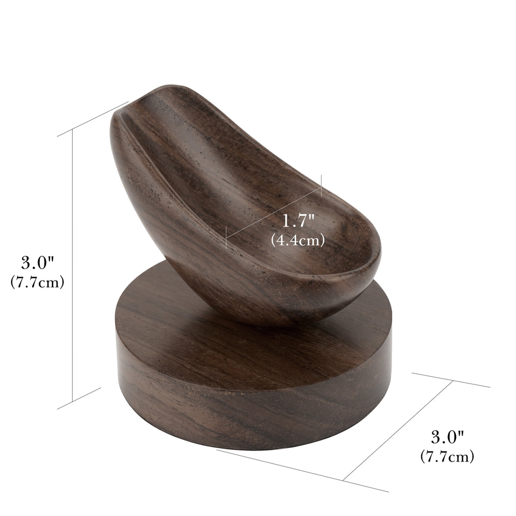 Linkidea Ebony Wood Smoking Pipe Stand, Portable Tobacco Pipe Holder Rack for Men, Wooden Rest Compatible with Most Pipes, Classic Smoking Accessories