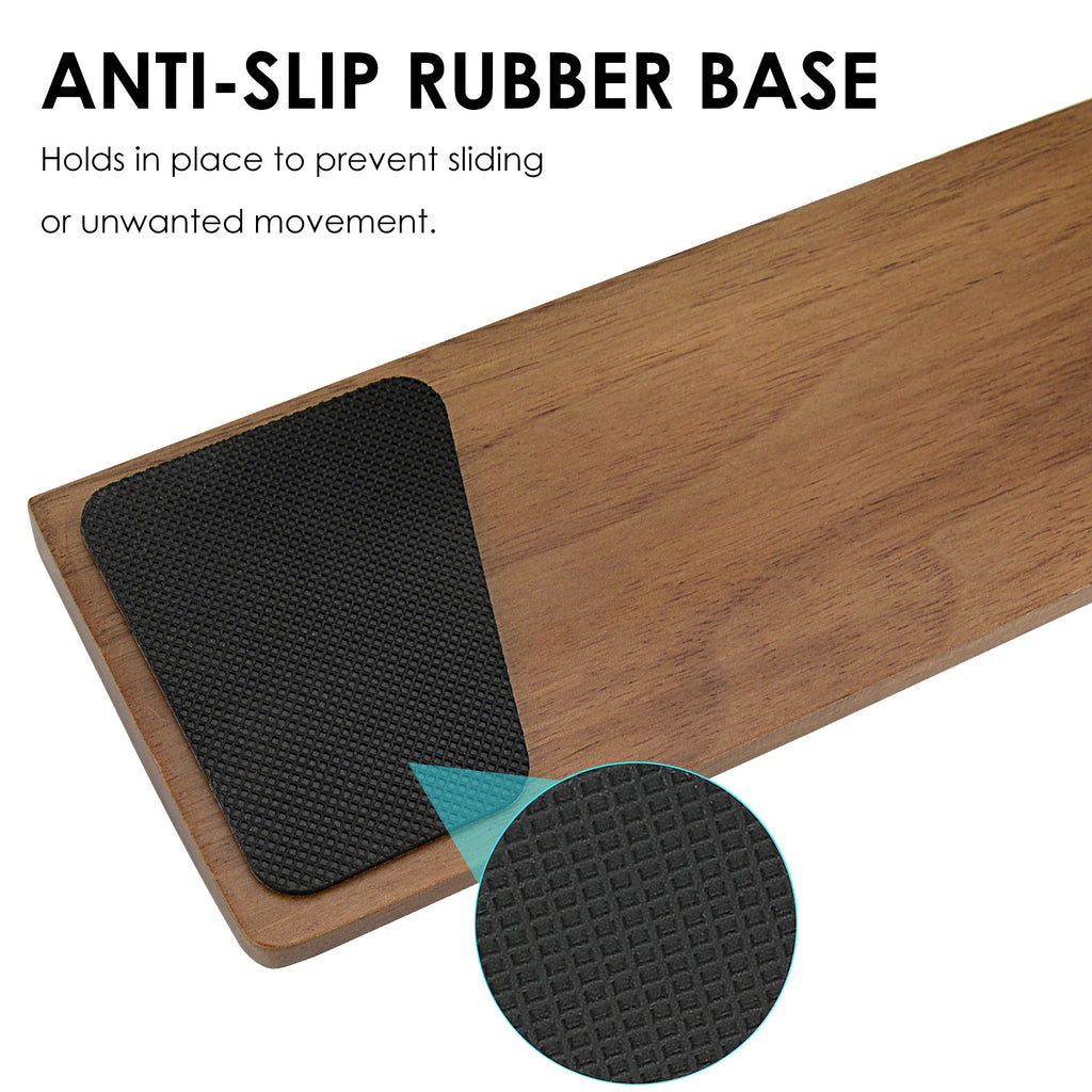 Linkidea Solid Wood Tenkeyless Keyboard Wrist Rest, 80% Keyboard Rest Pad for Office, Computer, Laptop, Mac, Comfortable, Lightweight for Easy Typing (Brown Walnut)