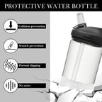 Linkidea 2 Pack Water Bottle Boot Compatible with CamelBak Eddy+20oz/25oz, Chute Mag 20oz/25oz, Carry Cap, Silicone Anti-Slip Bottle Bottom Bumper Protector (Clear White)