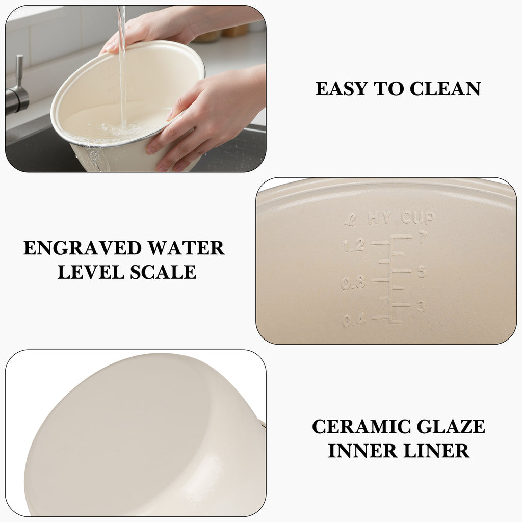 Linkidea Rice Cooker Ceramic Glaze Inner Pot Compatible with Zojirushi NS-WAC10, Dishwasher Safe, Replacement Bowl