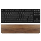 Linkidea Solid Wood Tenkeyless Keyboard Wrist Rest, 80% Keyboard Rest Pad for Office, Computer, Laptop, Mac, Comfortable, Lightweight for Easy Typing (Brown Walnut)