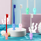 Linkidea 18 Pack Cute Mini Fish Standing Tooth Brush Cover Cap Bulk Pack, Wholesale Multi-Pack Cute Standing Toothbrush Stand, Portable Travel Toothbrush Head Cover Protector