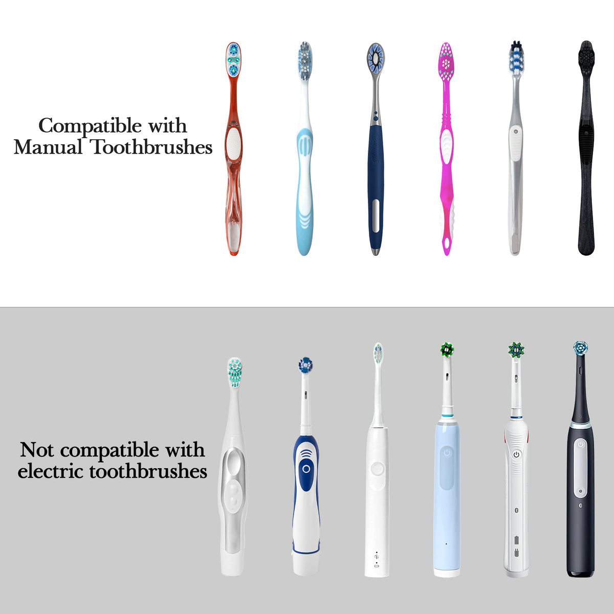 Linkidea Countertop Manual Toothbrush Holder with Lid, 3 Slots Brush and Toothpaste Stand for Bathroom, Dustproof Resin Organizer Compatible with Oral-B, Colgate, Reach Toothbrush (White)