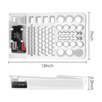 Linkidea Battery Organizer Storage Case, Battery Storage Box with Tester Holds 93 Batteries Various Sizes for AAA, AA, 9V, C, D, and Button Battery