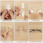 Sunglasses Organizer Storage 6 Pack, Wall Mount Clear Glasses Sunglasses Holder, Acrylic Sun Glasses Storage Organizer Compatible with Gucci GG0422S Ray Ban RB3025 RB3026 RB3016