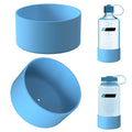 Linkidea 2 Pack Water Bottle Boot Compatible with Nalgene Sustain Wide Mouth 32oz/48oz, Narrow Mouth 32oz, Silicone Anti-Slip Bottle Bottom Bumper Protector (Blue)