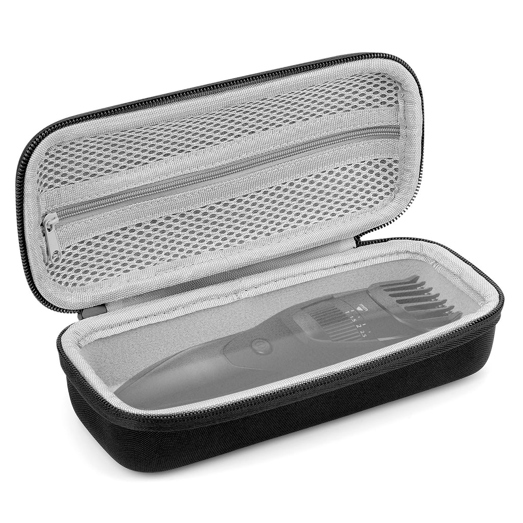 Linkidea Durable Travel Case Compatible with Wahl USA Pro Series 3026018, Manscaper Model 5708, Beard Trimmer Grooming Accessories Organizer, Portable Storage Box (Black)