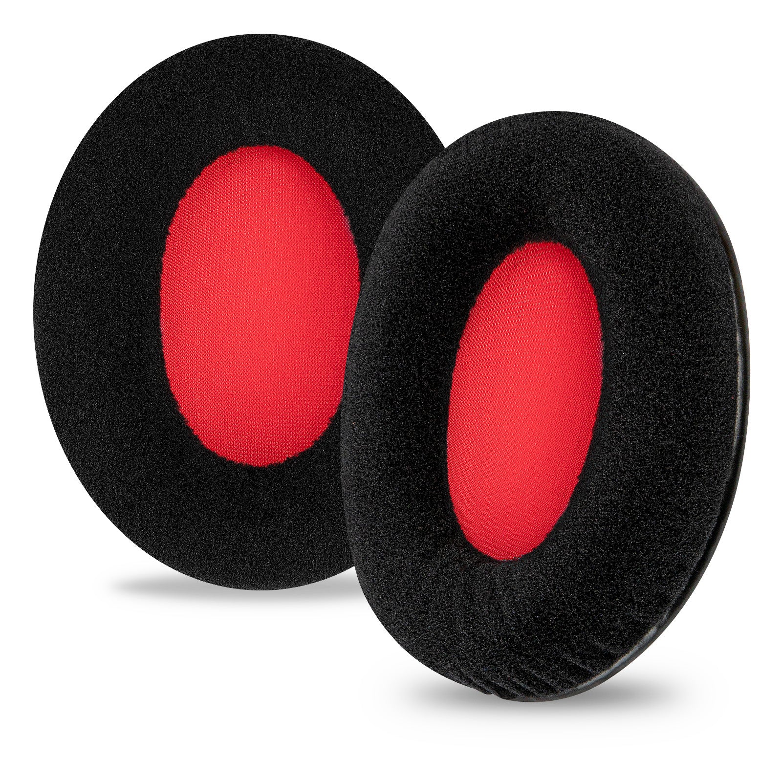 Linkidea Replacement Ear Pads for HyperX Cloud Stinger/Flight/X/II/III/Alpha/Core/Mix Headphones (Velour / Black Red)