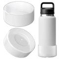 Linkidea 2 Pack Water Bottle Boot Compatible with YETI Rambler Bottle 36oz, Silicone Anti-Slip Waterbottle Bottom Sleeve Cover Protector (Clear White)