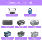 Linkidea Insulated Snack Bag, Thermal Lunch Tote, Reusable Picnic Accessories for Adults, Portable Food Storage Pouch, Waterproof Lunch Cooler Bag(Purple)