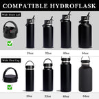 Linkidea 6 Pack Water Bottle Gasket Replacement Compatible with Hydroflask Wide Mouth Bottle Series 20/24/32/40oz, Silicone O Ring Leak Proof Rubber Seal with Tweezer for Bottle Lid, Clear