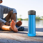 Linkidea 2 Pack Water Bottle Boot Compatible with Contigo Jackson Chill 2.0 20oz/24oz, Ashland Chill 20oz/24oz, Silicone Anti-Slip Bottle Bottom Bumper Protector (Blue)