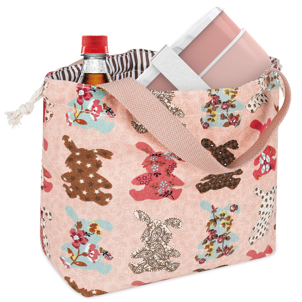Linkidea Lunch Bag for Women, Portable Hand Held Insulation Lunch Bag, Small Lunch Bag for Travel Camp or Work, Compatible with ITERYN, ELLO, Bentoheaven, NaTraProw, Lunch Box (Pink)