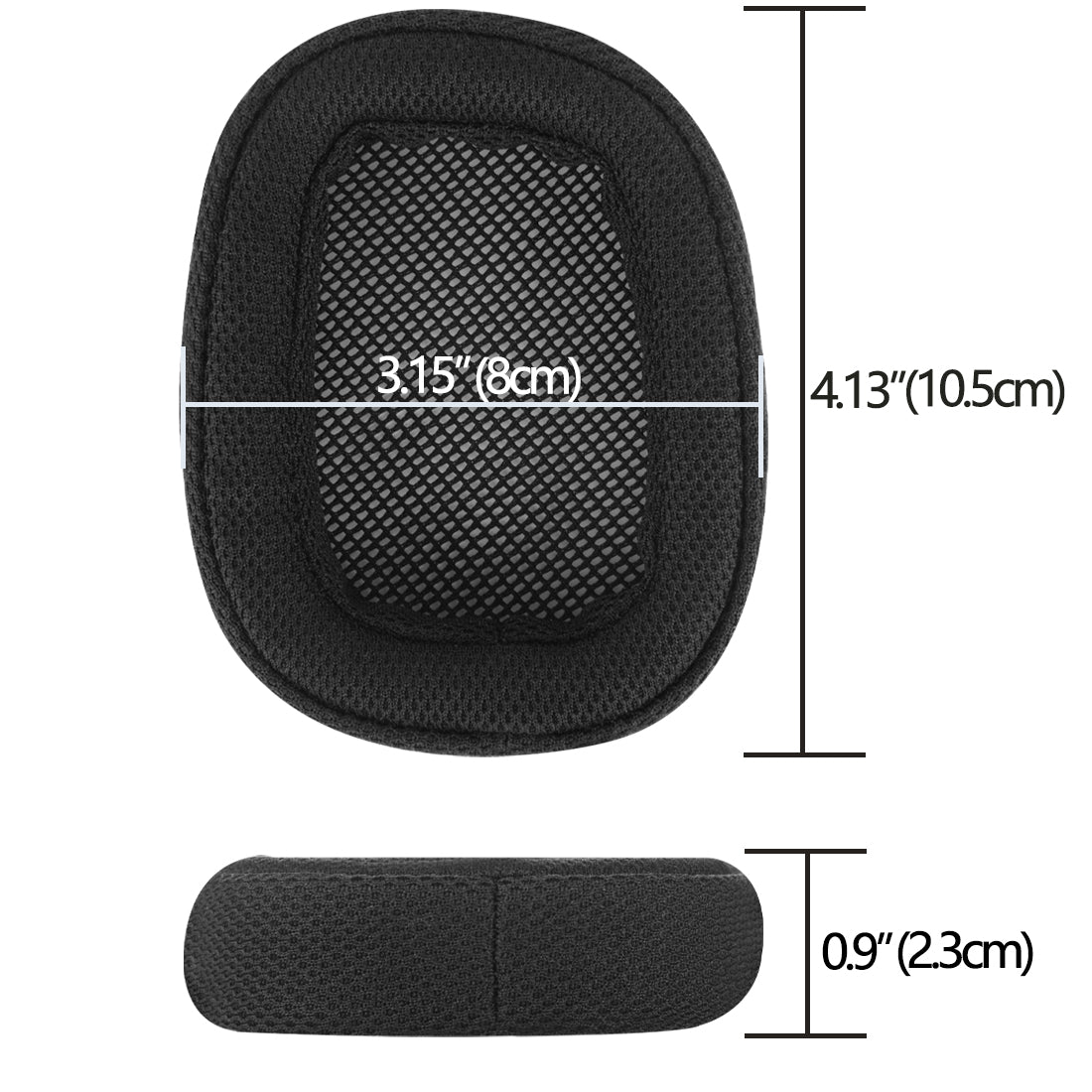 Linkidea Replacement Ear Pads Compatible with G433, G233, G PRO Headphones, Ear Cushions ( Mesh Fabric / Black )