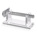 Linkidea Acrylic Men's Razor Stand Holder, Stable Storage Bracket Bathroom Countertop Organizer, Easy Clean, Compatible with Viking Blade Chief, MK-23C, Shaving Revolution (Clear)