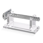 Linkidea Acrylic Men's Razor Stand Holder, Stable Storage Bracket Bathroom Countertop Organizer, Easy Clean, Compatible with Viking Blade Chief, MK-23C, Shaving Revolution (Clear)