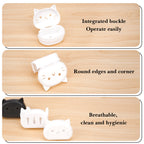 Linkidea 4 Pack Portable Toothbrush Head Cover Cap, Travel Protector Case for Kids Toothbrush, Compatible with Colgate, GUM, Brush Buddies (Black+White)