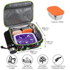 Linkidea Lunch Bag Compatible with Bentgo Lunch Boxes, Insulated Lunch Bag for Kids, Holds Lunch Box, Water Bottle and Snacks, Easy-Clean Water-Resistant Fabric (Dinosaur)