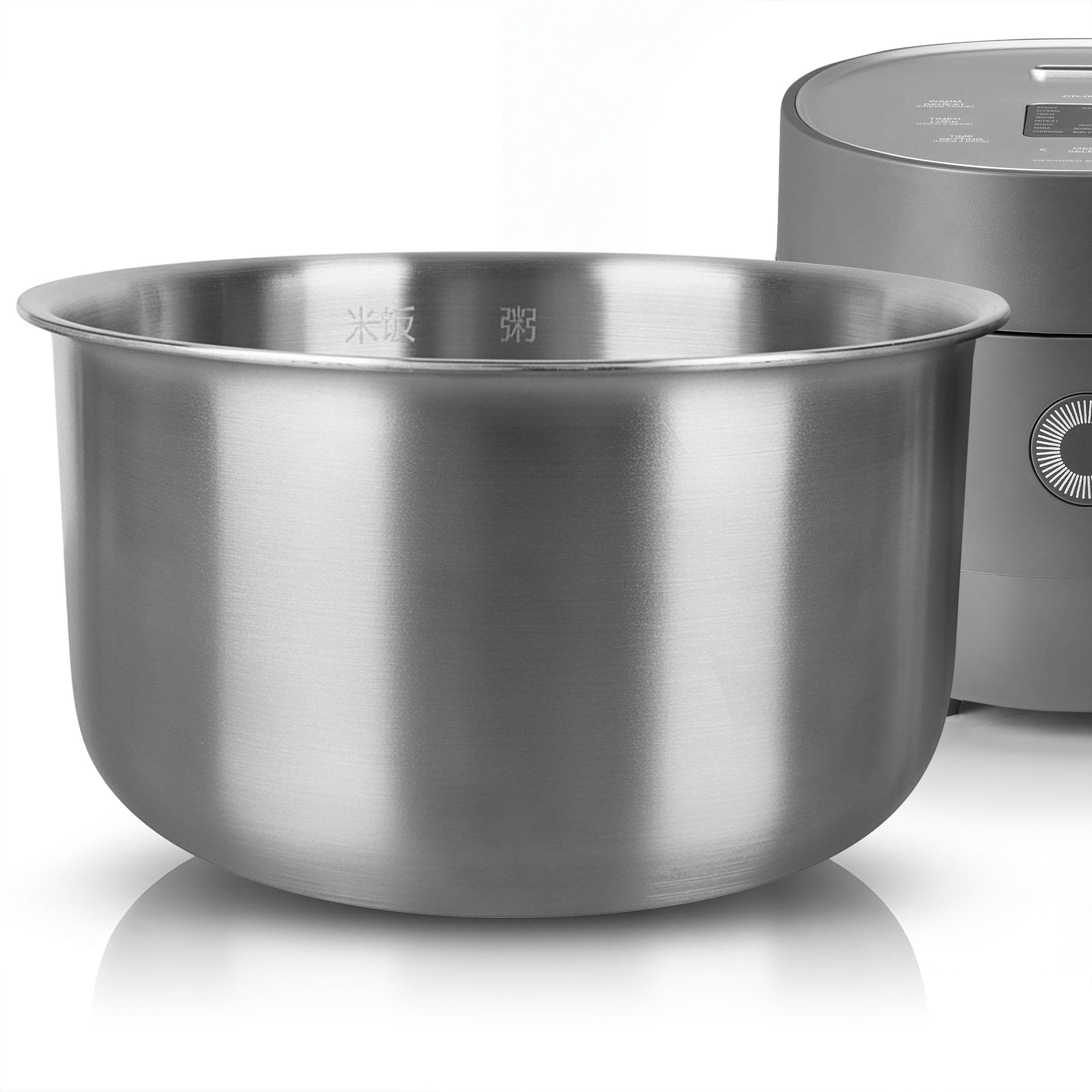 Linkidea Rice Cooker Stainless Steel Inner Pot Compatible with CUCKOO CR-0633F, CR-0632F, CR-0631F, CR-0675FG Dishwasher Safe, No Coating Replacement Bowl