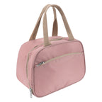 Linkidea Lunch Bag for Adult, Oxford Insulated Lunch Bag with Hand Strap, Large Capacity Lunch Tote Bag with Zipper Fits Daily Use, Compatible with Bentgo Classic, Amathley, Caperci (Pink)