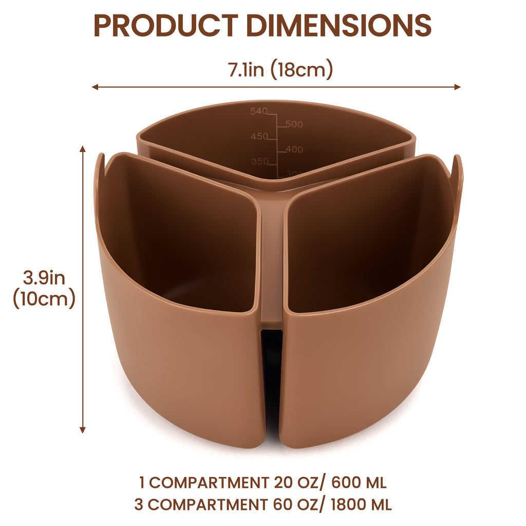 Linkidea 3-Compartment Silicone Rice Cooker Divider Insert Compatible with Zojirushi NL-AAC10, NS-TSC10, NS-WPC-10, NS-WAC10, Partition Tray for Separate Cooking, Dishwasher Safe