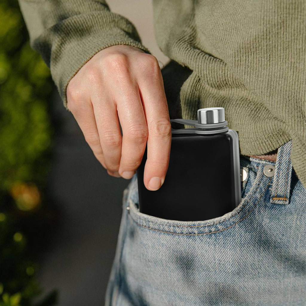 Linkidea 9 oz Stainless Steel Flask for Liquor with Funnel, Leak-Proof Pocket Hip Flask for Whiskey, Bourbon & Alcohol, Outdoor Camping, Golf & Travel (Matte Black)