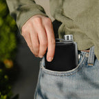 Linkidea 9 oz Stainless Steel Flask for Liquor with Funnel, Leak-Proof Pocket Hip Flask for Whiskey, Bourbon & Alcohol, Outdoor Camping, Golf & Travel (Matte Black)