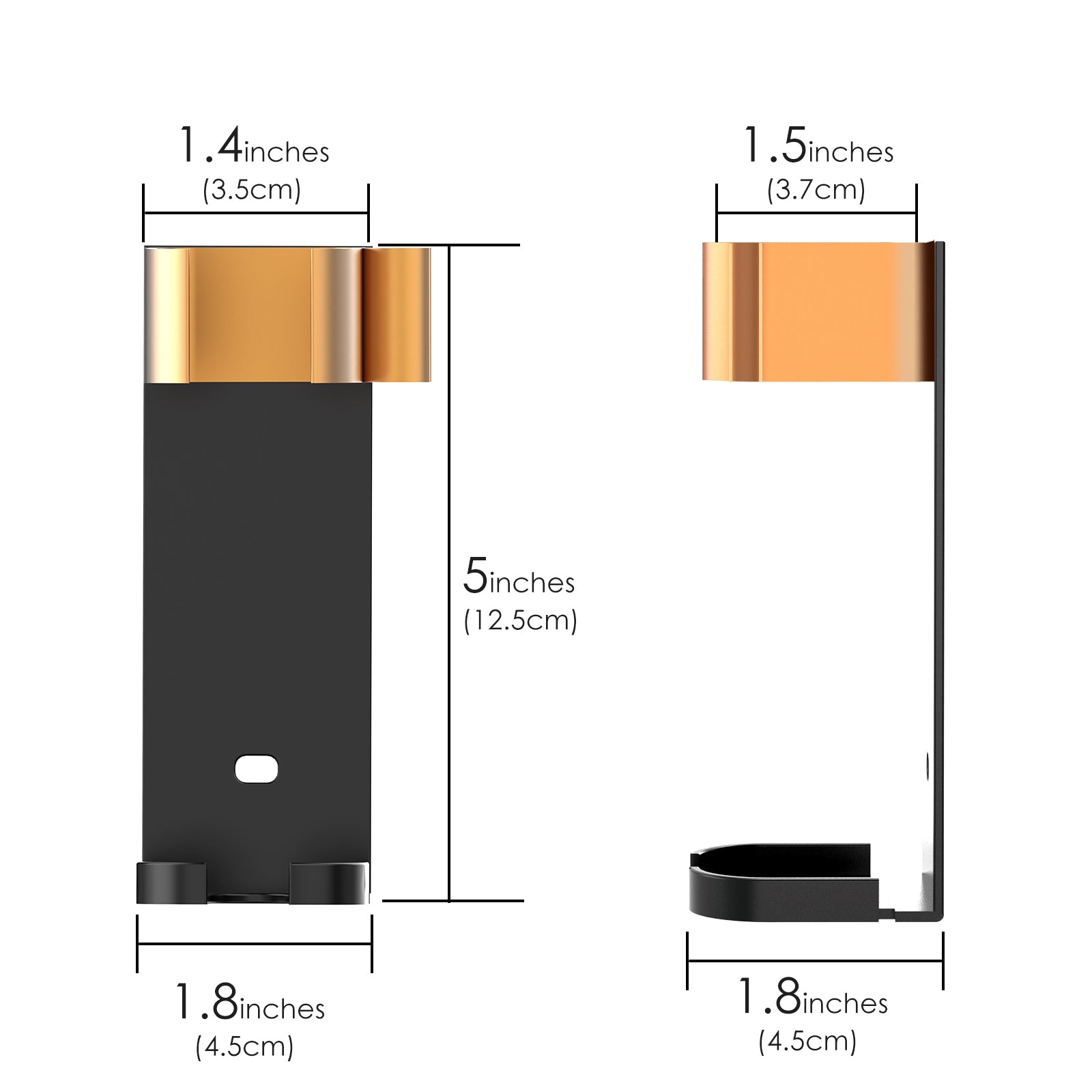 Linkidea 2 Pack Curling Iron Holder Wall Mount for Devices Diameter Under 1.3" (3.5CM), Hair Styling Tool Storage Organizer, Hairdressing Hanging Rack Stand for Flat Irons, Curling Wands