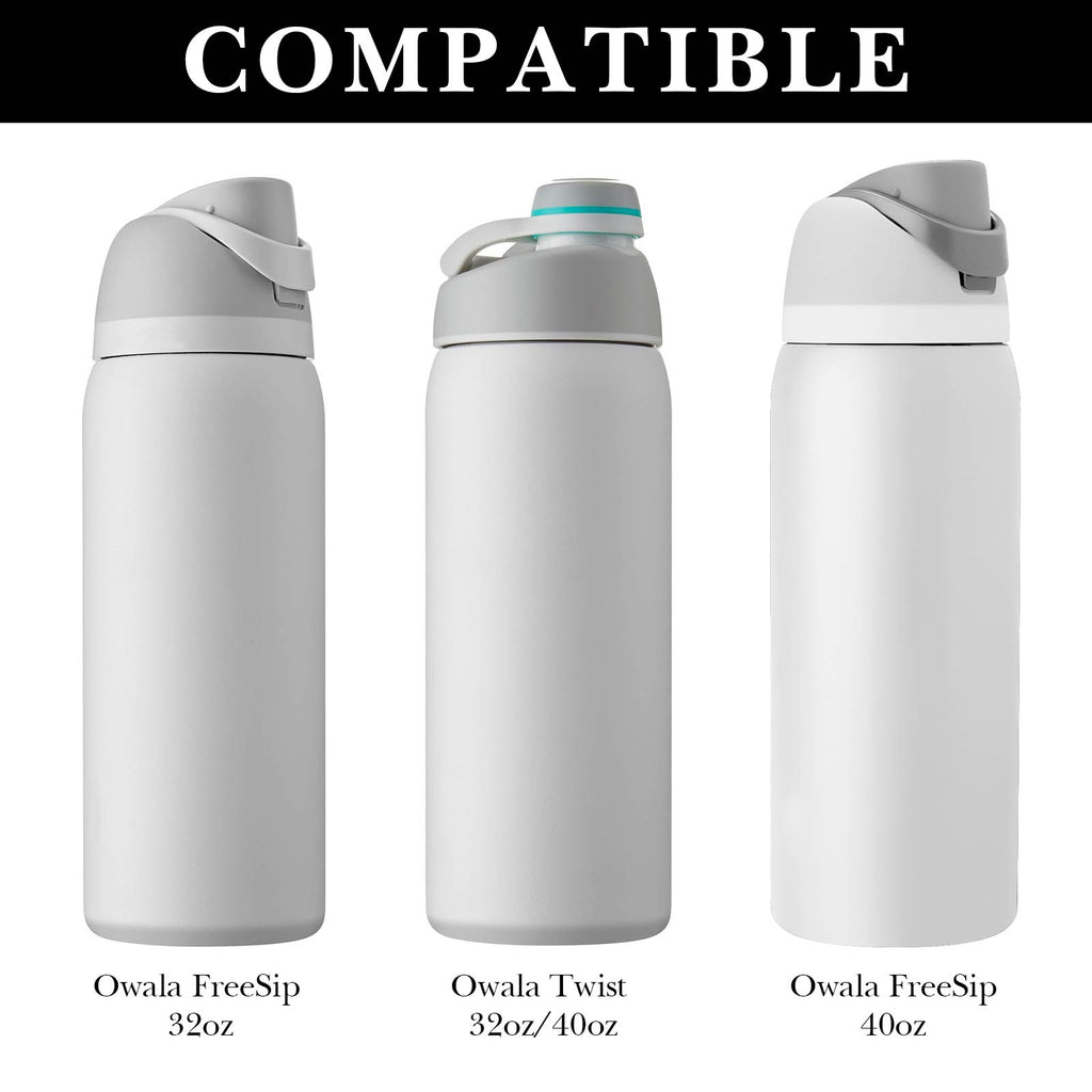 Linkidea 6 Pack Water Bottle Bottom Pad Compatible with Owala FreeSip 32oz/40oz, Twist 32oz/40oz, Flip 32oz/40oz, Silicone Anti-Slip Waterbottle Base Silencer Protector