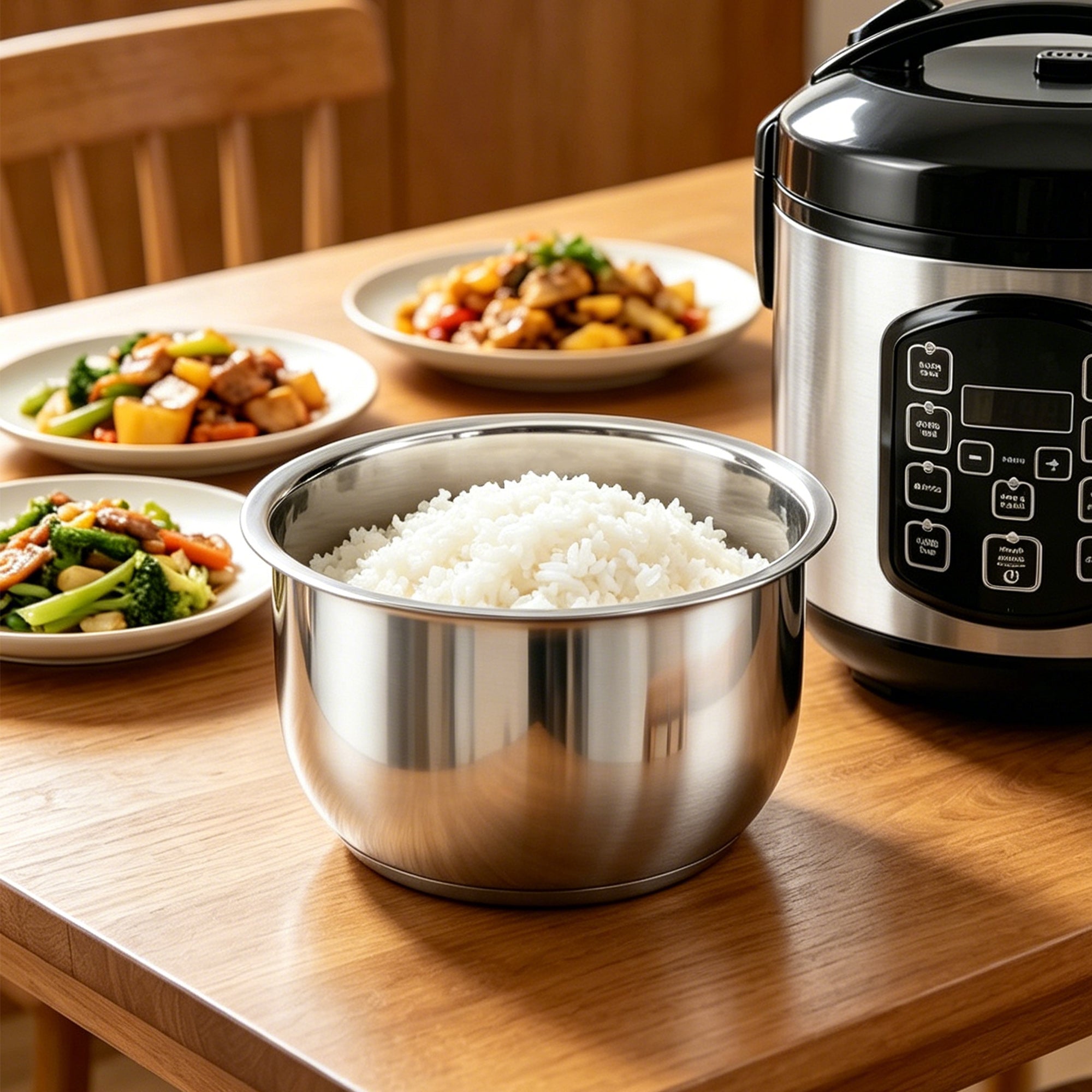 Linkidea Rice Cooker Stainless Steel Inner Pot Compatible with Aroma ARC-954SBD, ARC-914SBDS, Dishwasher Safe, No Coating Replacement Bowl (Old Version)