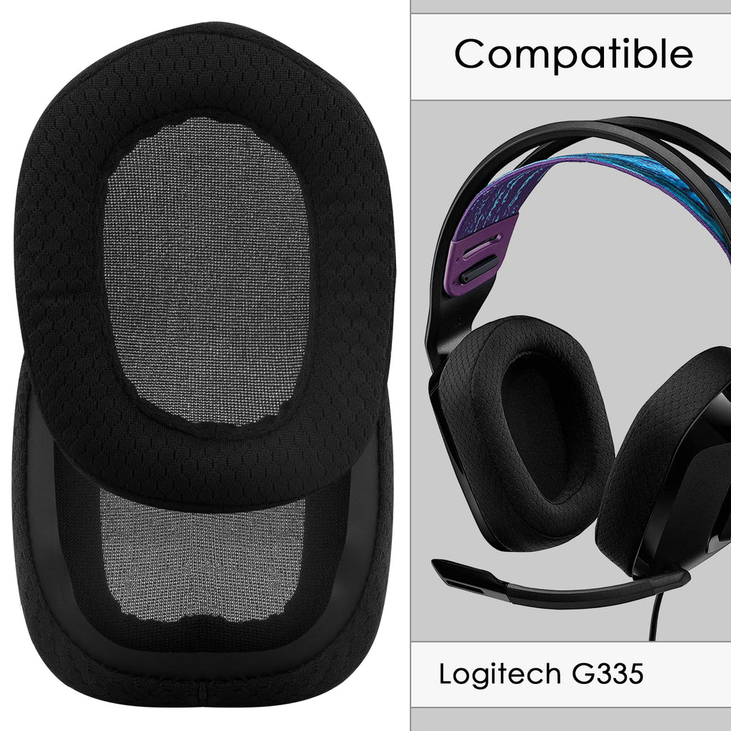 Linkidea Replacement Ear Pads for Logitech G733, G535, G335 Headphones, Ear Cushions, Headset Earpads ( Mesh Fabric / Black)